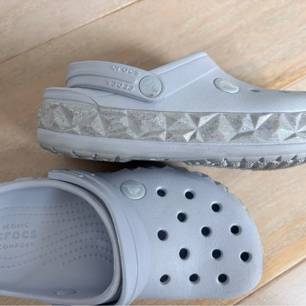 CROCS Kids White Slip-On Clog Sandals